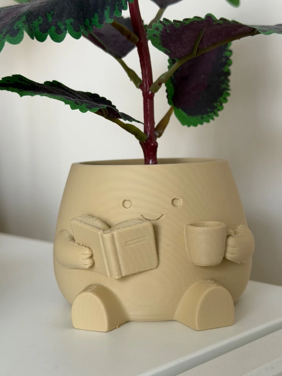 Plant pot flower pot little barista guy